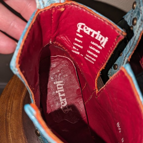 Ferrini womens booties - Turquoise - Size 8 1/2 - Picture 10 of 16